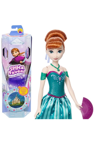 Muñeca Anna Spin and reveal Frozen Disney - 10 accesorios - Desde 36 meses