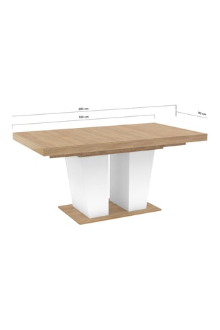 Mesa de comedor extensible Ezra - 160-200 x 90 x 75 cm