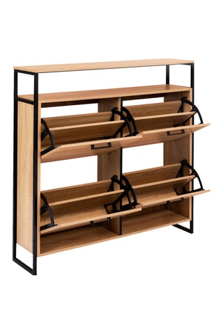 Zapatero de 4 puertas abatibles Alan - 100 x 97 x 23 cm