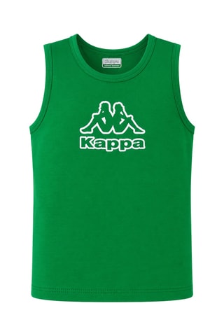 Camiseta de tirantes - Verde esmeralda y blanco