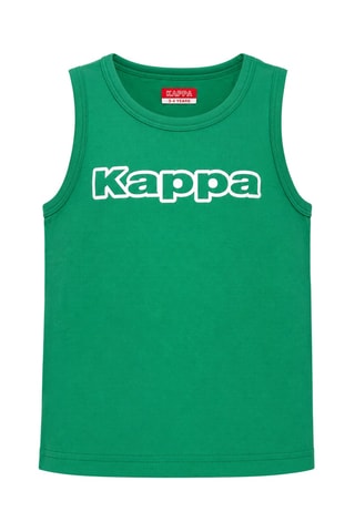 Camiseta de tirantes - Verde esmeralda y blanco