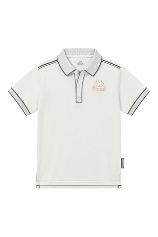 Polo - Blanco y naranja