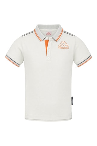 Polo - Blanco y naranja