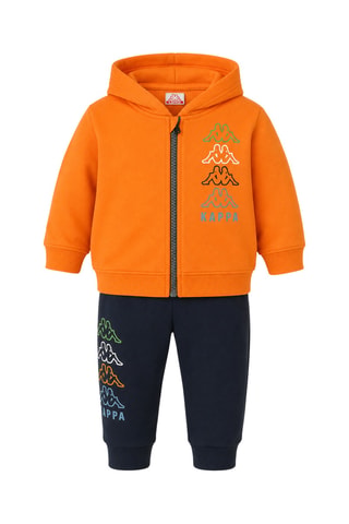 Sudadera con capucha y pantalón de chándal - Naranja y azul noche