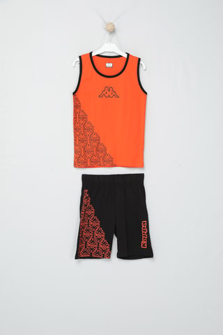 Camiseta de tirantes y short - Naranja y negro