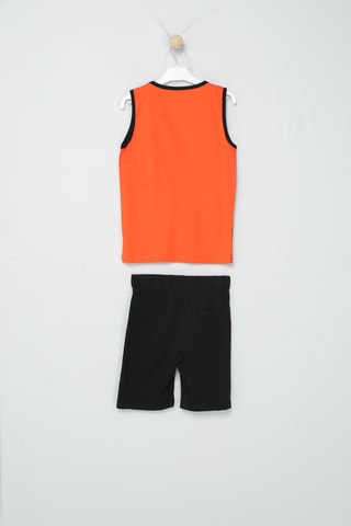Camiseta de tirantes y short - Naranja y negro