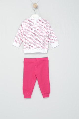 Sudadera y pantalón de chándal - Blanco y rosa