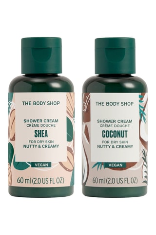 Crème de douche Coconut y crema de ducha Shea - Piel seca - 2 x 60 ml