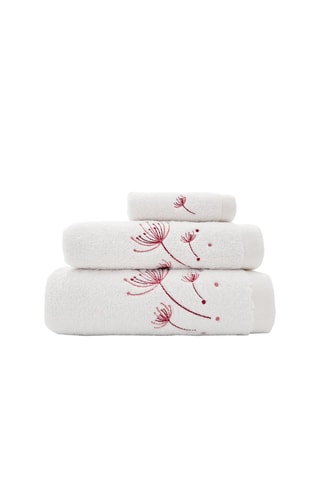 3 toalhas Branco e vermelho