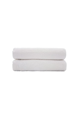 2 toalhas de banho grandes Branco - 70 x 130 cm