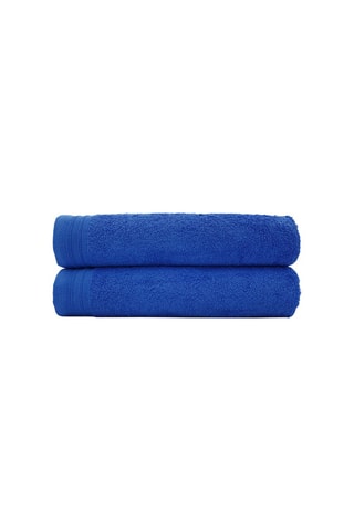 2 toalhas de banho grandes Azul rei - 70 x 130 cm