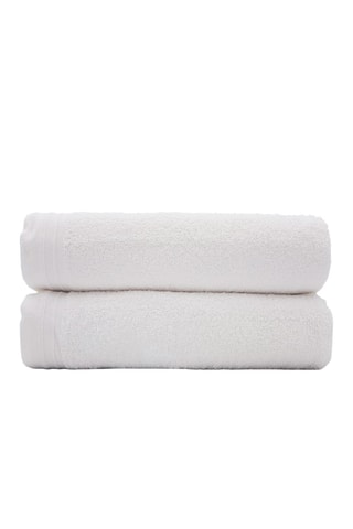 2 toalhas de banho grandes Branco - 90 x 150 cm