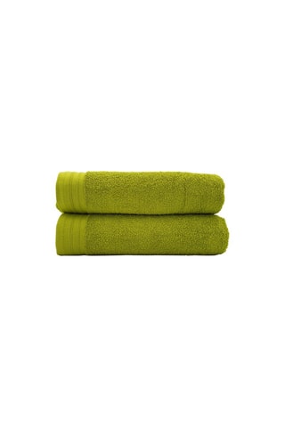 2 toalhas de banho grandes Verde maçã - 90 x 150 cm