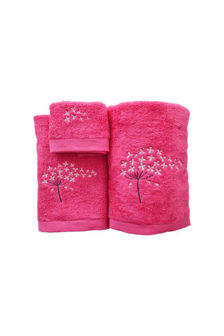 3 tolhas Rosa escuro e rosa maquilhagem