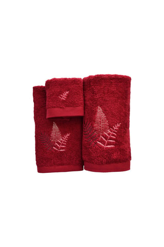 3 tolhas Bordô e rosa