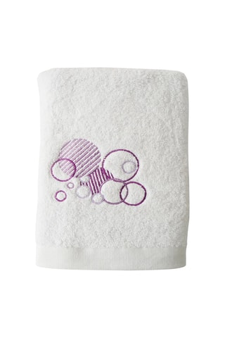 3 tolhas Branco e violeta