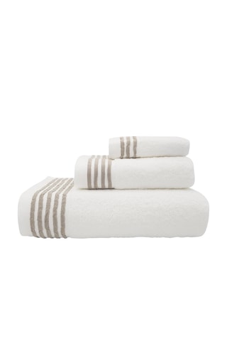 3 guardanapos Branco e bege
