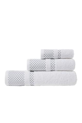 3 toalhas Branco e cinzento
