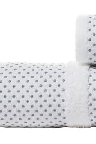 3 toalhas Branco e cinzento