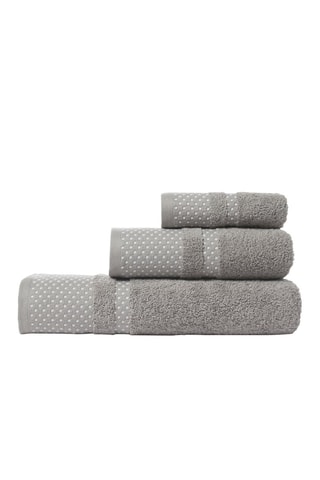3 toalhas Cinzento e branco