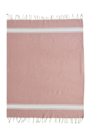 2 foutas Rosa e branco - 160 x 180 cm