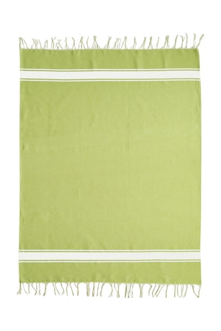 2 foutas Verde e branco - 160 x 180 cm