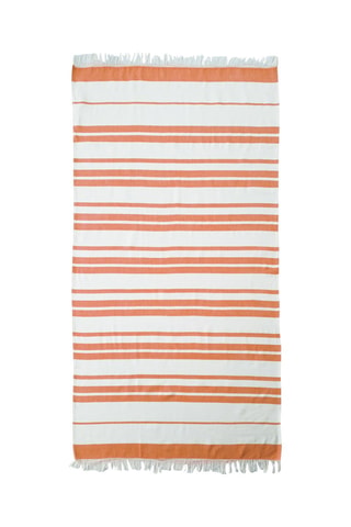 2 toalhas foutas de praia - Laranja e azul - 100 x 80 cm