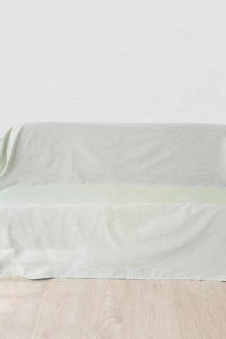 Manta de sofá Naila Verde e branco - 230 x 260 cm