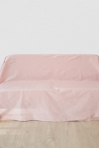 Manta de sofá Naila Rosa e branco - 230 x 260 cm