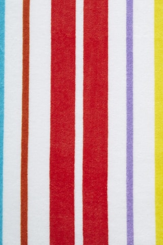 Toalha de praia - Branco e vermelho - 76 x 200 cm