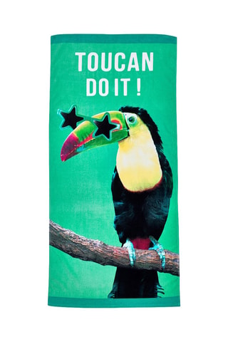 Toalha de praia - Verde e preto - 76 x 160 cm