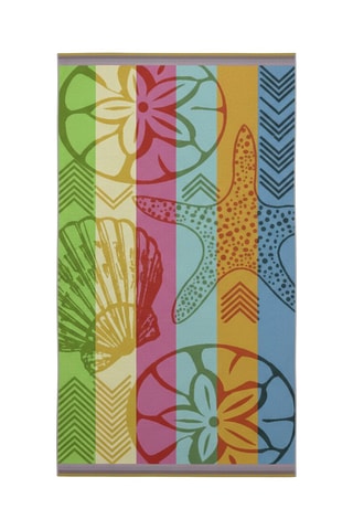Toalha de banho grande - Verde e vermelho - 90 x 170 cm