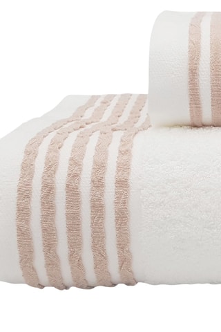 3 toalhas Branco e rosa