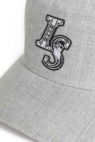 Gorra de lana - Gris jaspeado y negro