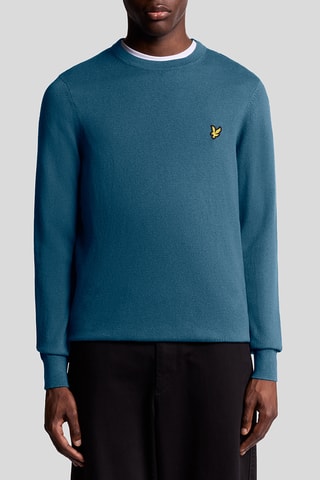 Jersey de lana merino - Azul pato