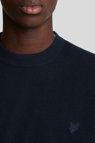 Jersey de lana de cordero - Azul marino