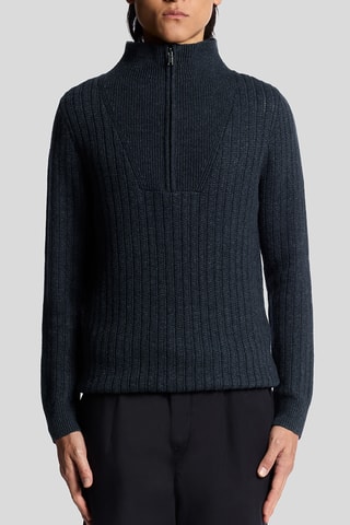Jersey de lana de cordero - Azul marino