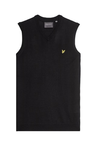 Chaleco de lana merino - Negro