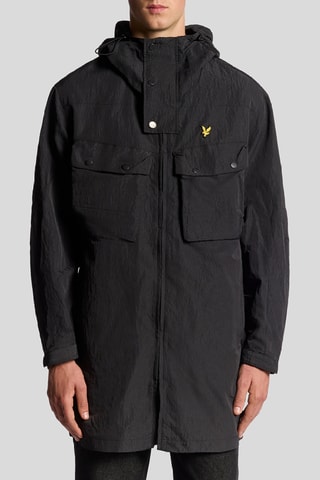 Parka con capucha - Negro