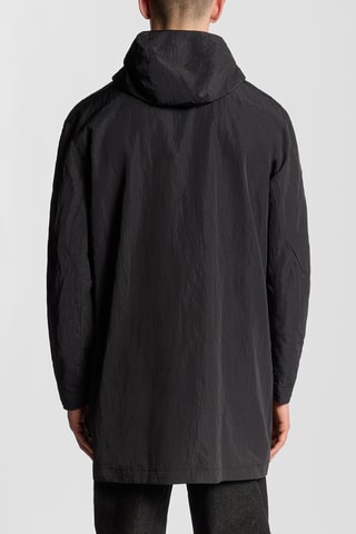 Parka con capucha - Negro