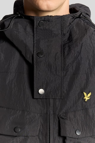 Parka con capucha - Negro