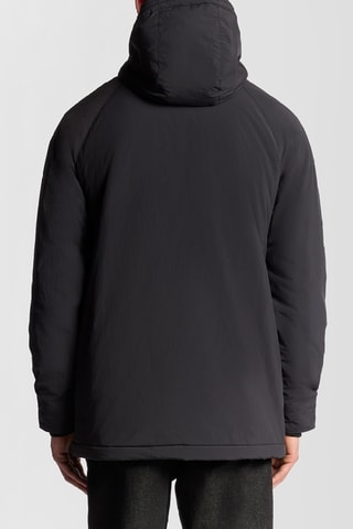 Parka con capucha - Negro