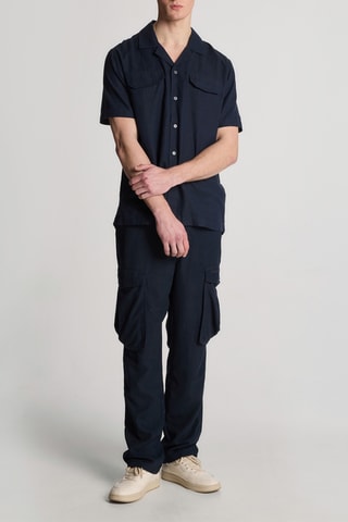 Camisa de lino - Azul marino