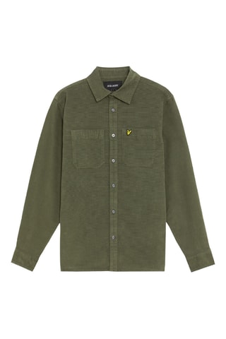 Camisa relaxed fit de pana - Caqui