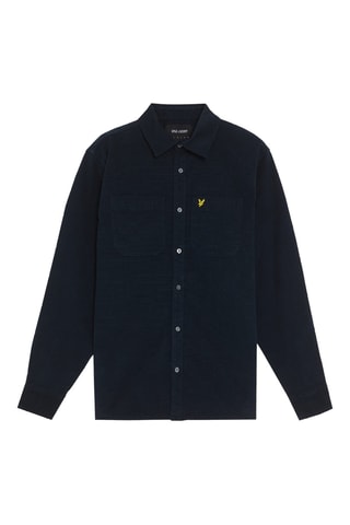 Camisa relaxed fit de pana - Azul marino