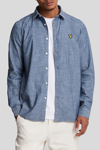 Camisa regular fit - Índigo jaspeado
