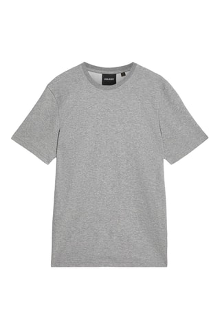 Camiseta relaxed - Gris claro jaspeado