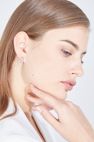 Brincos Forever Linked Ouro branco e diamantes