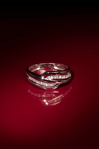 Anel Sumatra Ouro branco e diamantes