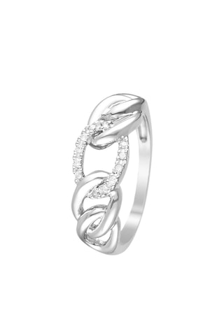 Anel Forever Linked Ouro branco e diamantes